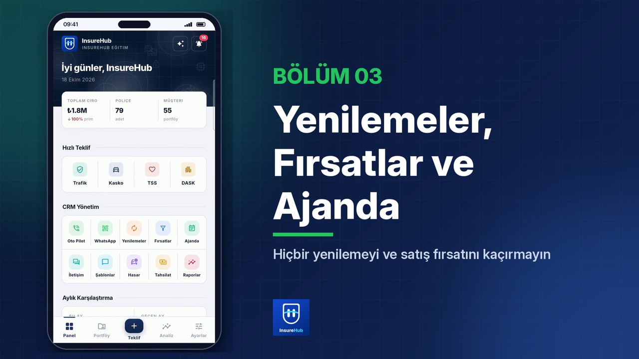 Yenilemeler, Fırsatlar ve Ajanda | InsureHub Eğitim #03