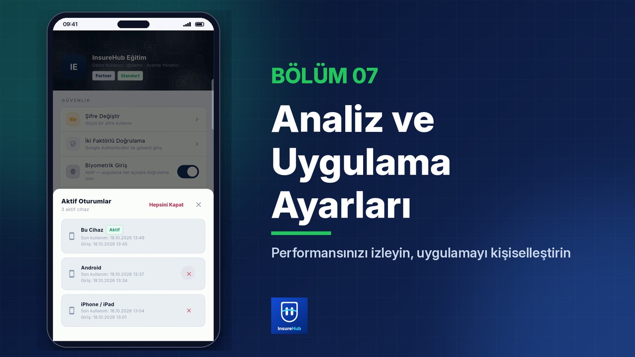 Analiz ve Uygulama Ayarları | InsureHub Eğitim #07