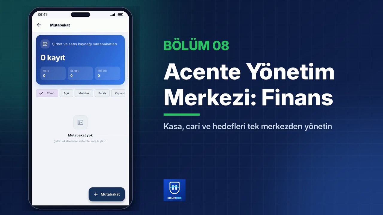 Acente Yönetim Merkezi: Finans | InsureHub Eğitim #08